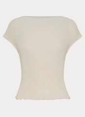 Gemma Cap Sleeve Top - Ivory