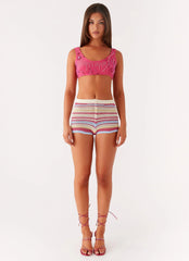 Mercer Sequin Bralette - Fuchsia