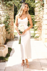 Rose Pink The Samara Satin Maxi Dress Pearl