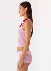 Sunray Shine Crochet Top - Pink