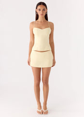 Mirna Micro Skort - Lemon Yellow