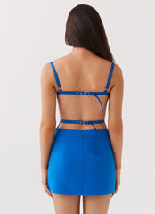 Naomi Backless Top - Cobalt