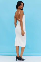 New World Midi Dress White
