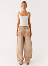 Khalil Baggy Jeans - Tan