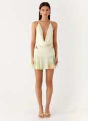 Blushing Bloom Mini Skirt - Spring Meadow
