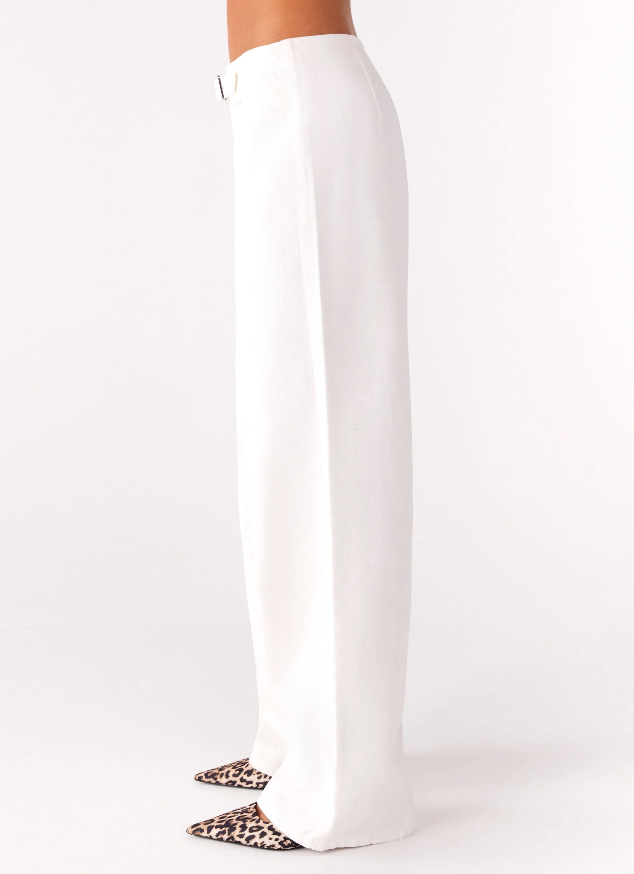 Texas Low Rise Denim Jeans - White