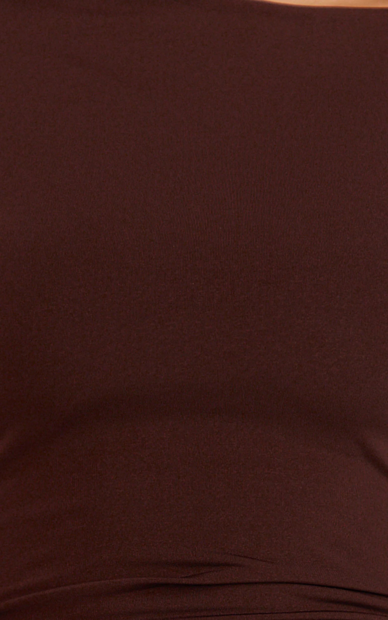 Primrose Mini Dress - Slash Neck Long Sleeve A Line Dress in Chocolate