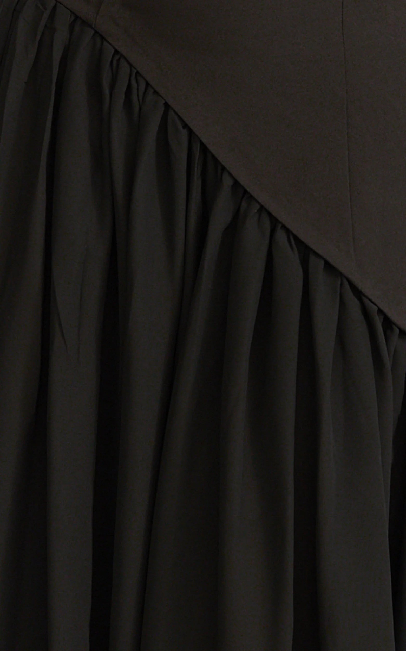 Calla Maxi Dress - Halter Neck Asymmetric Dropped Waist Dress in Black