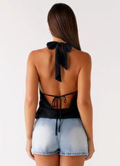 Unreal Denim Mini Shorts - Bleached Blue