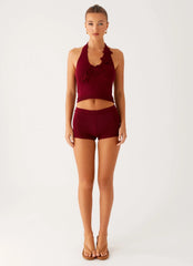 Miffy Crochet Top - Maroon