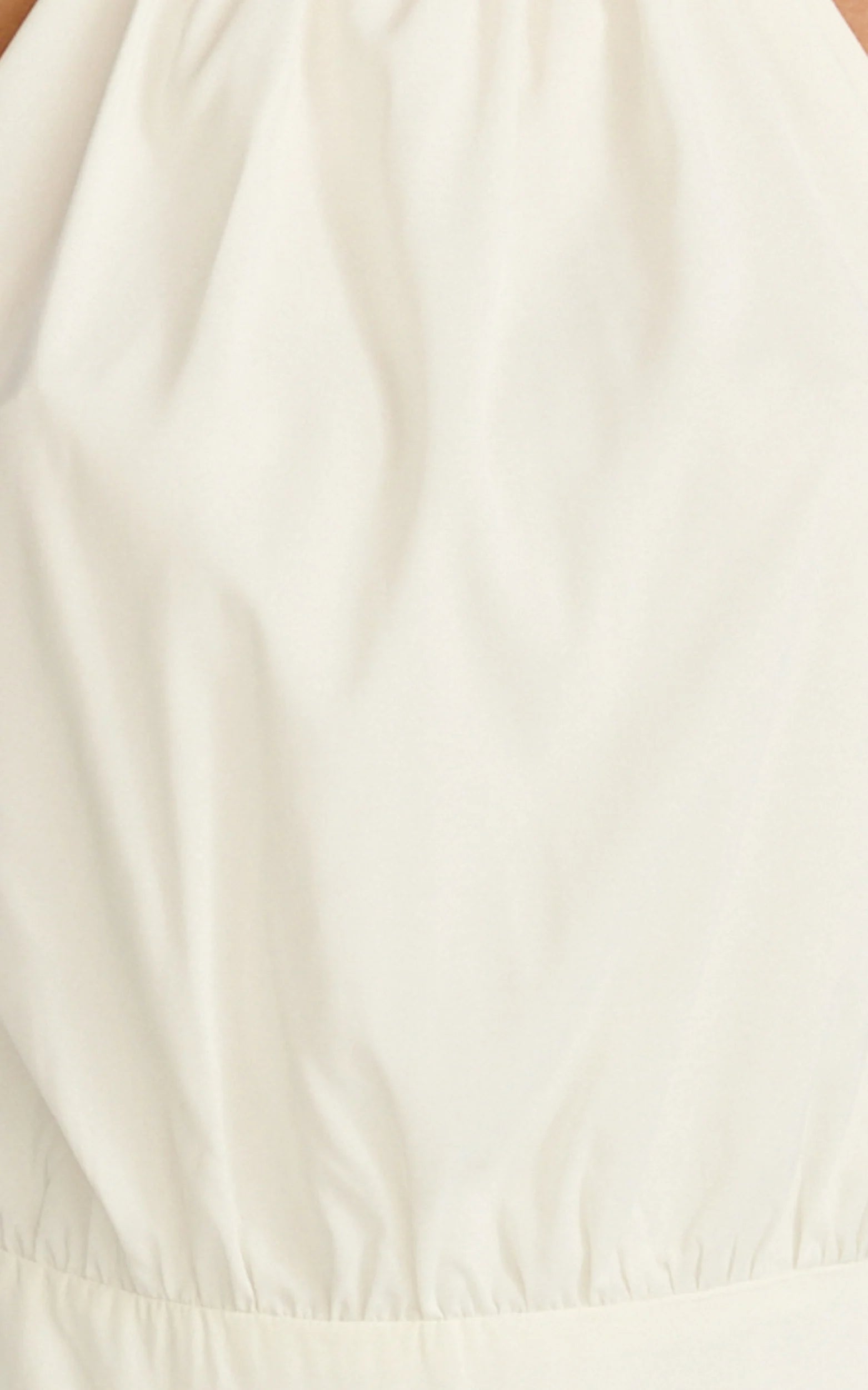 Thea Mini Dress - Backless Halter Dress in Off White