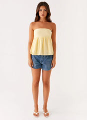 Cassie Tube Top - Yellow
