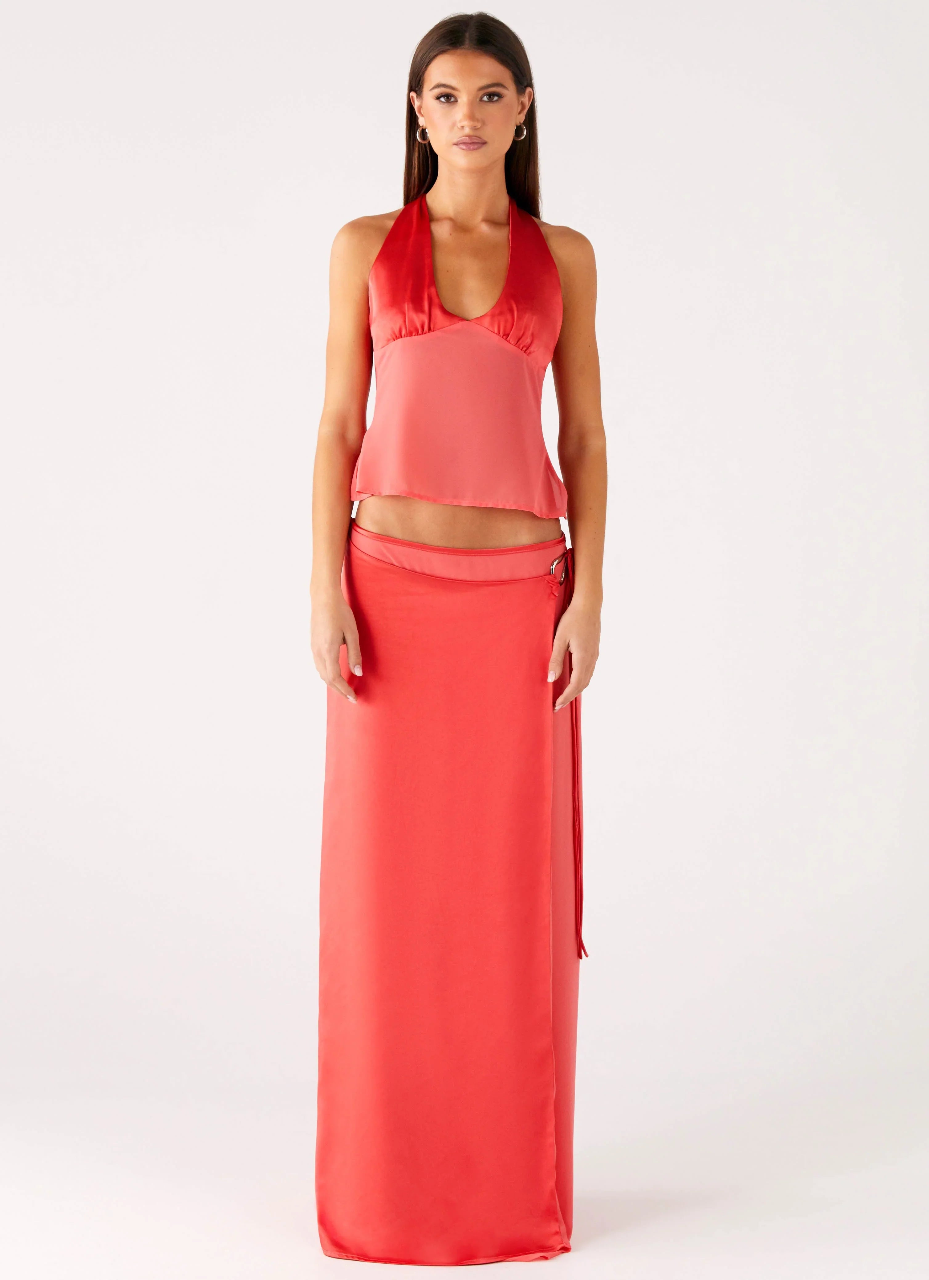 Pollie Halter Top - Coral