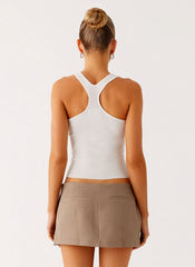 Mirna Micro Skort - Taupe Marle