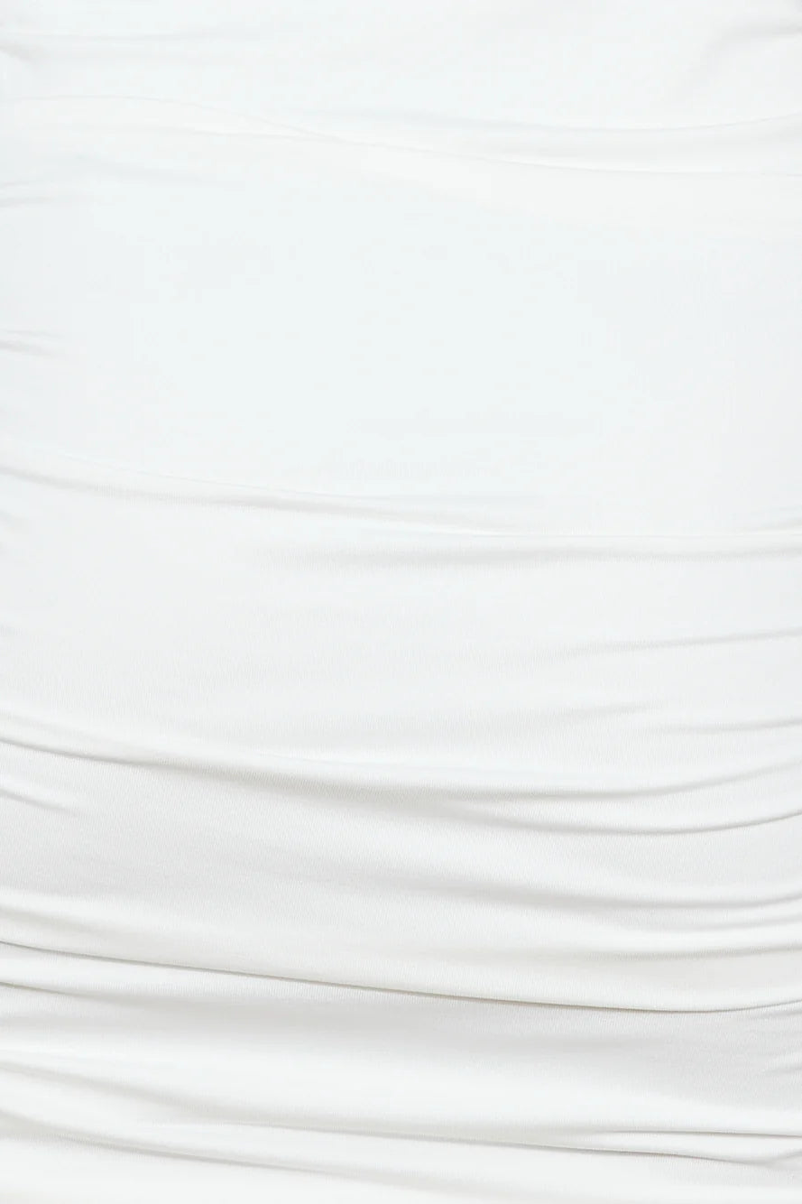 Party Fit Mini Dress White