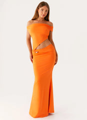 Kamara Off Shoulder Top - Orange