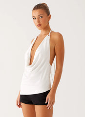 Dasha Cowl Top - White