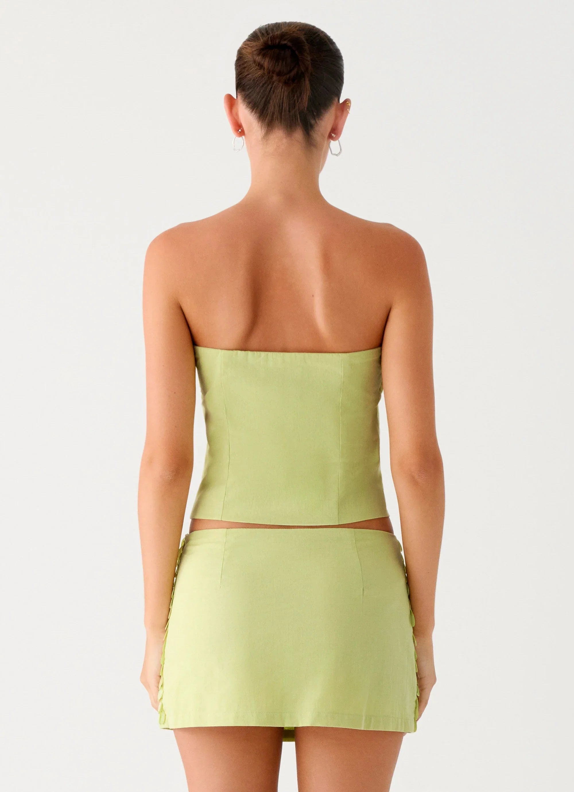 Mona Beaded Bandeau Top - Green