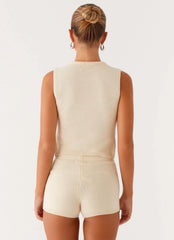 Ownley Sequin Knit Top - Ivory
