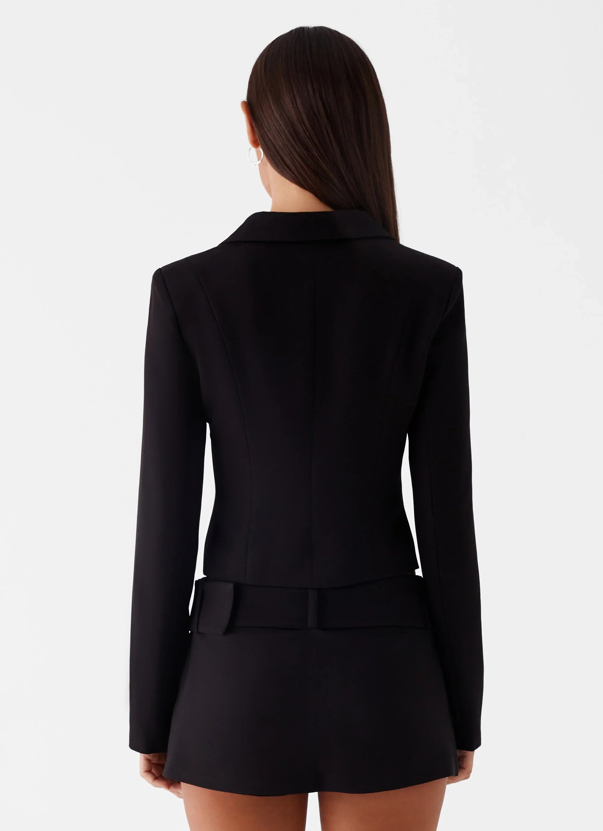 Lynden Blazer Top - Black
