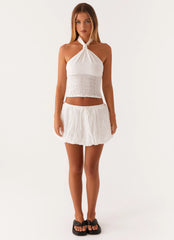Sweet Dream Halterneck Top - White