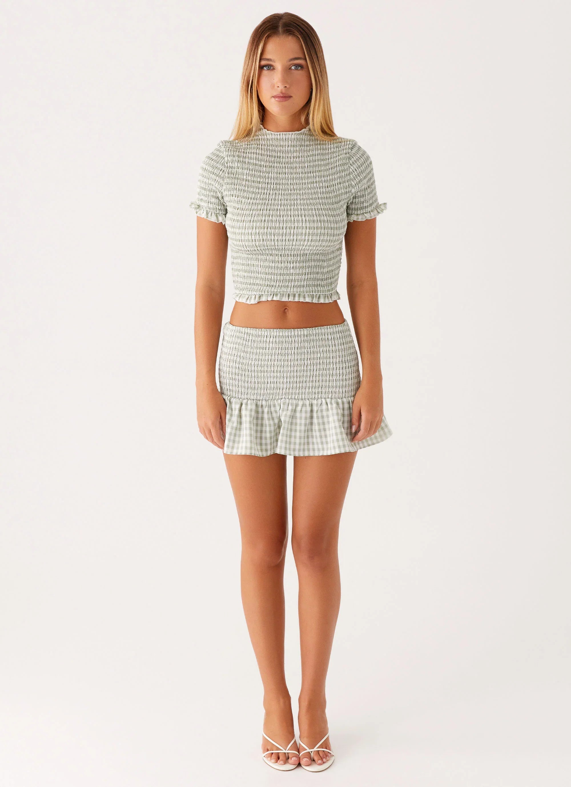 Sweetest Pie T-Shirt - Sage Gingham